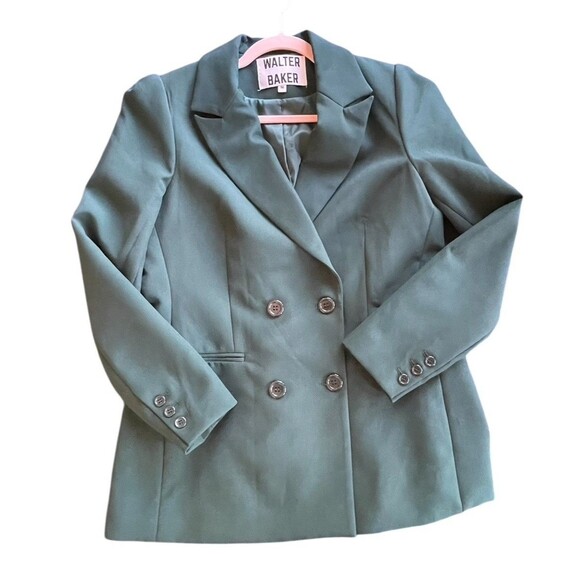 WALTER BAKER Ariel‎ Double Breasted  Blazer Jacket Size M Pine Oversized - Picture 6 of 13